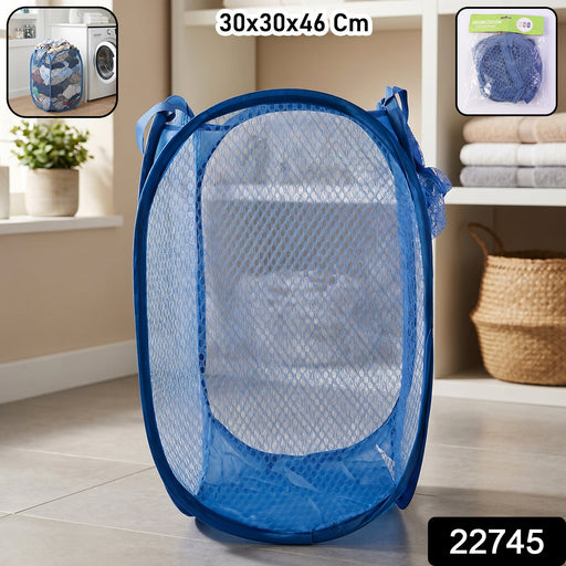 Breathable mesh storage organizer for laundry, portable design