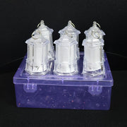 Set of 6 flameless LED hanging lantern candles ideal for indoor and outdoor decor