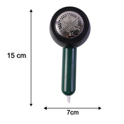 Dimensions of electric USB lint remover showing length, width, height