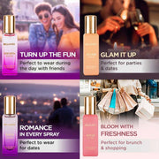 Mini fragrance set for women with four long-lasting perfumes