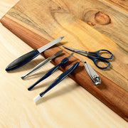 Close-up shot of manicure pedicure grooming tools