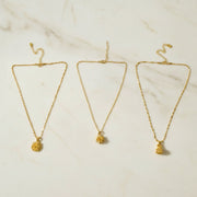 Stylish gold finish necklace accessory with intricate detailing