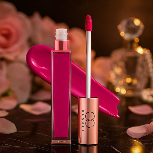 OG Beauty liquid lipstick in petal pink with moisture lock formula