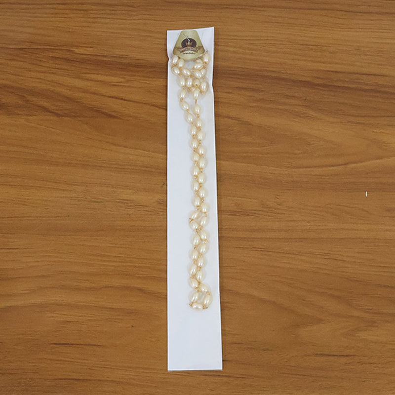 Lightweight gold accented pearl necklace for women
