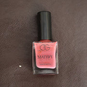 Live image showing smooth matte nails painted with Mattify Pink Nail Paint