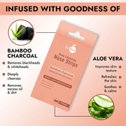 Deep cleansing Bamboo Charcoal nose strip pack with 8 strips