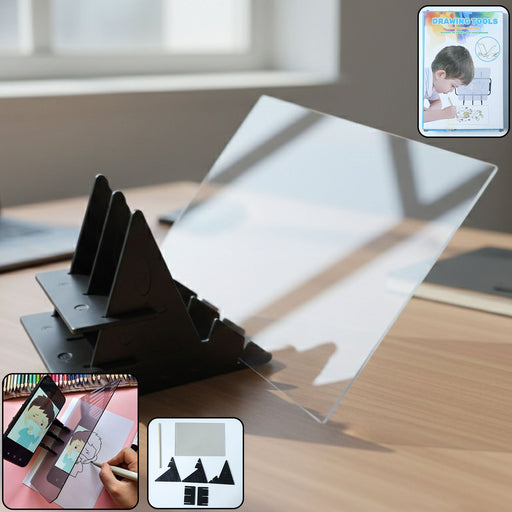 Mobile Phone Drawing Projector Kit with adjustable stand and transparent board