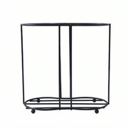Modern metal beverage cup organizer rack for countertops