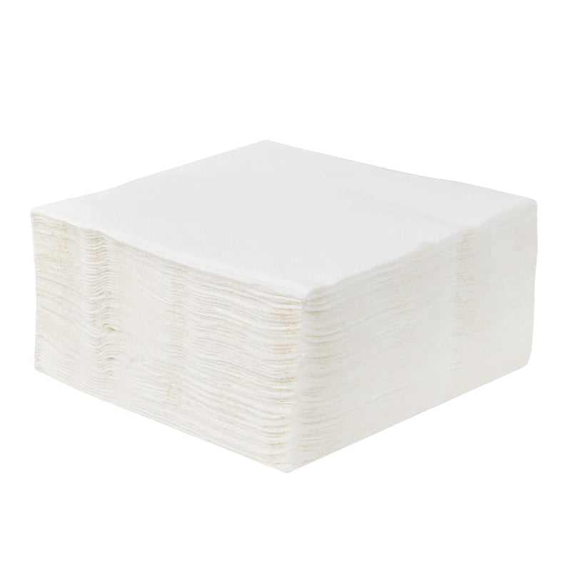 Smooth finish disposable paper napkins suitable for food handling.