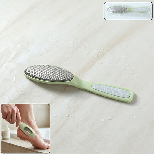 Dual sided pedicure foot file with ergonomic handle for effective foot care
