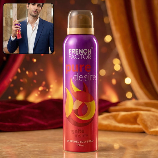 French Factor Pure Desire perfumed body spray for men and women