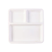 Serving tray plate with dividers for organized meal servings