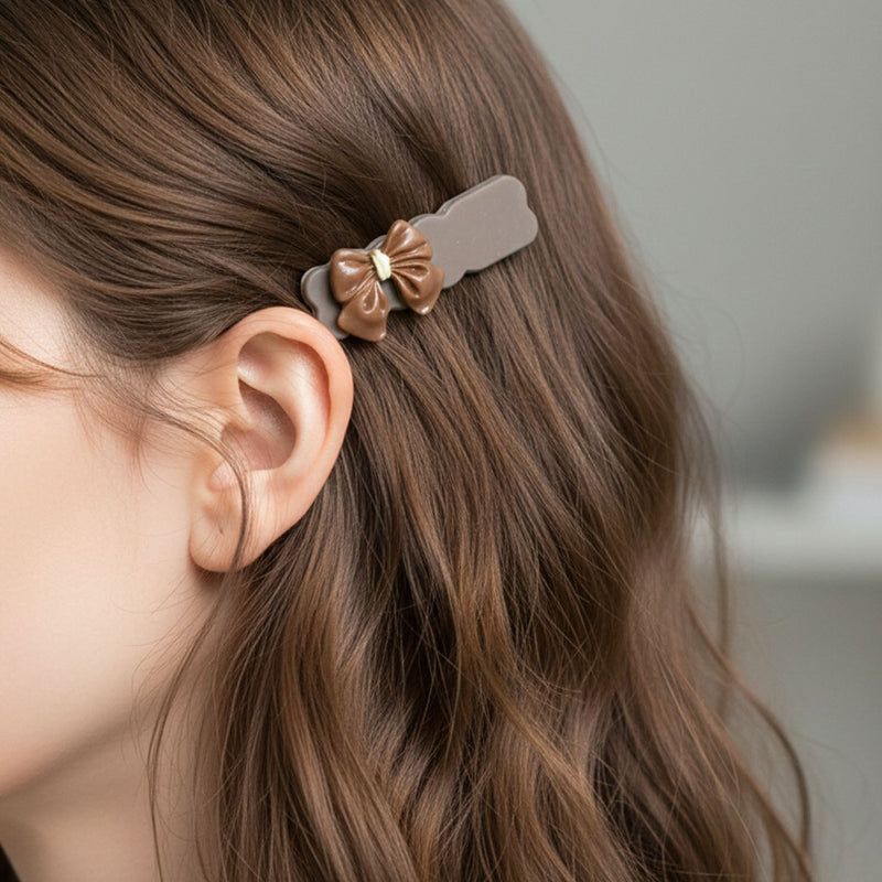 Pack of 5 elegant bow decorative hair clips for casual and daily wear
