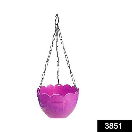 Modern hanging planter in a vibrant color, perfect for balcony plants.
