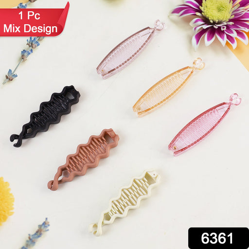 Solid lock hair clip made of strong plastic with non-slip grip