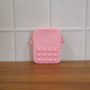 Small pop it handbag crossbody with fun bubble fidget surface
