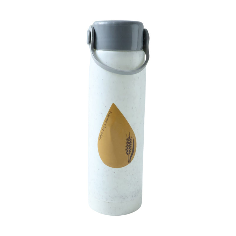 Compact glass water bottle with stylish phone holder base