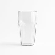 Clear juice served in transparent smoothie glass tumbler from 6-piece set