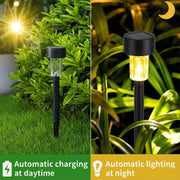 Solar pathway lights set lighting outdoor path safely