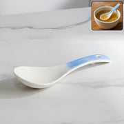 Premium ceramic serving spoon with ergonomic handle for soups and curries