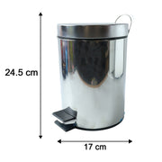 durable steel garbage bin with lid