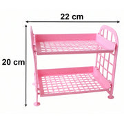 Countertop plastic storage shelf for home organization