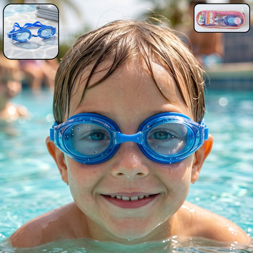 Kids durable swimming goggles with soft cushion seal and adjustable strap