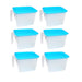 2454 Air Tight Unbreakable Big Size 1100 ml Square Shape Kitchen Storage Container (Set of 6) 