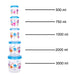 2446 Plastic Transparent Container Air Tight Dabba Set (3000ml, 2000ml, 1000ml, 750ml, 500ml) 