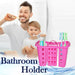2450 Toothbrush Toothpaste Bathroom Organizer Stand 4-in-1 Holder 