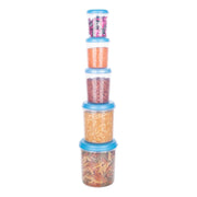 Durable, clear plastic containers for versatile kitchen use.