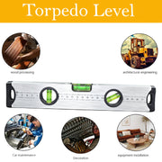 1645 28 cm Aluminum Alloy Magnetic Torpedo Level Metric Rulers 