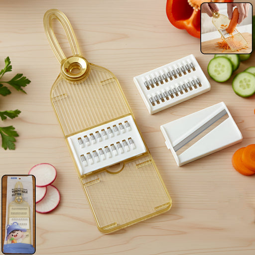 Multifunctional vegetable cutter set with interchangeable blades