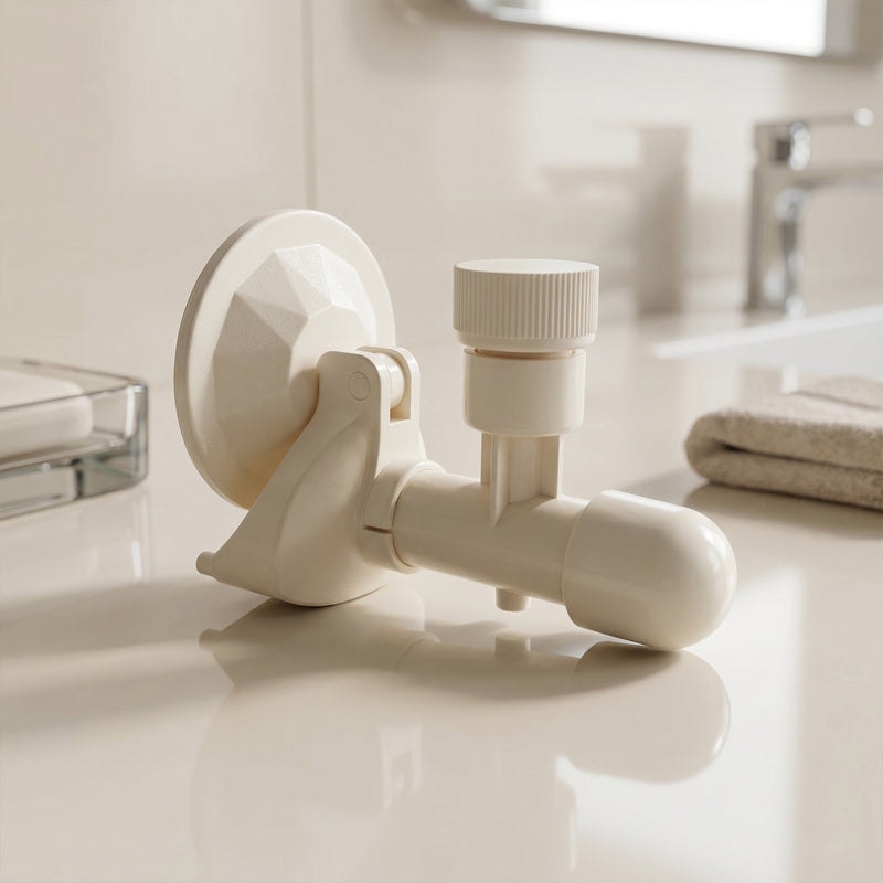 Durable plastic construction of wall-mounted liquid soap dispenser