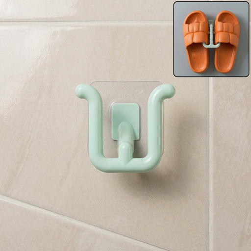 Wall-mounted slipper holder rack installed for home organization