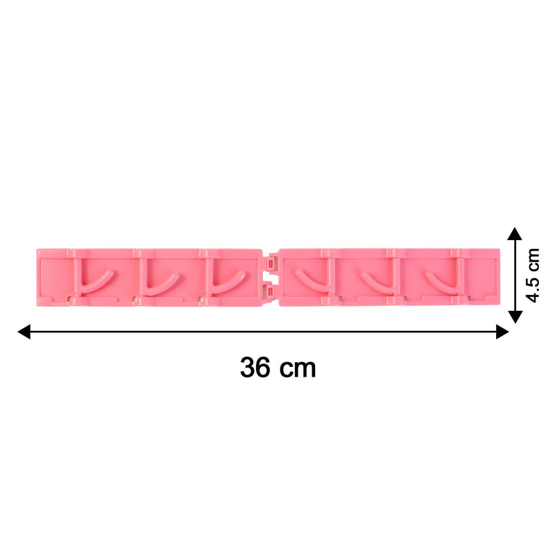 Dimension chart for foldable rotating 6 hook wall-mounted rack