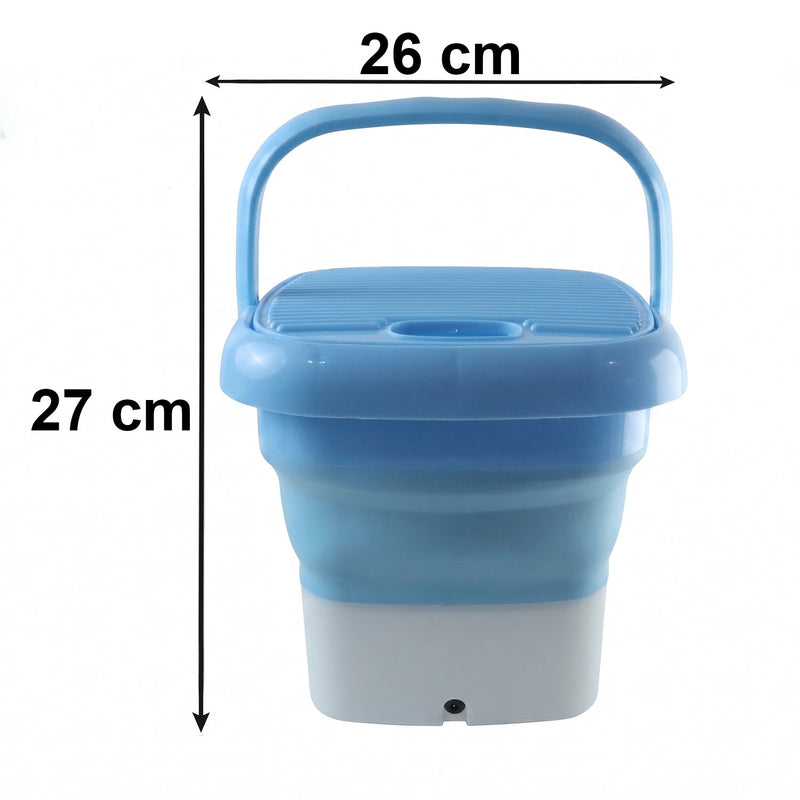 Compact folding washing machine, ideal for efficiently cleaning baby clothes.