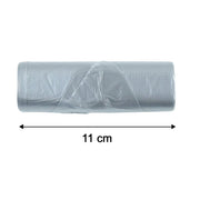 Size illustration of garbage bags for waste bins