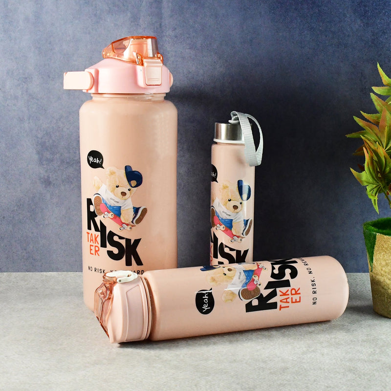 Cartoon printed 2 L wide-mouth water jug with carry handle