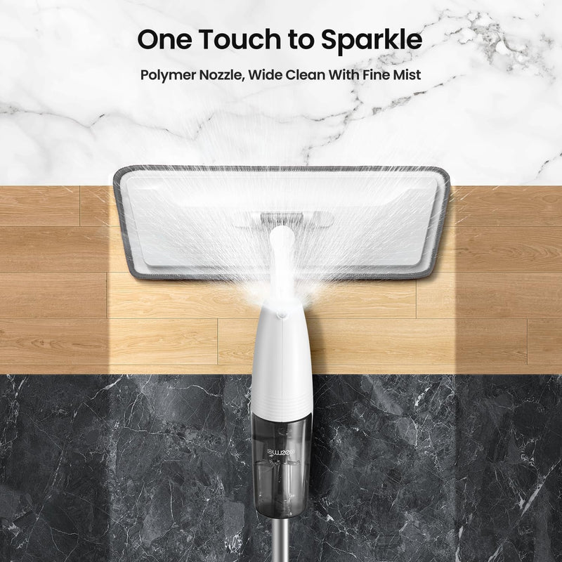 Floor cleaning spray mop with microfiber pad for quick home cleaning