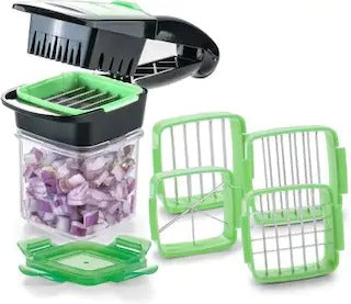 2152 Premium Vegetable Dicer Multi Chopper Set 5 in 1 Cutting Blades 