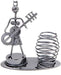 1640 Girl Musician Playing Bass Guitar Pen Stand Showpiece 