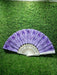 4930 Hand Folding Fan, Chinese Vintage Style Handheld Fan with Fabric Sleeve 