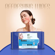 Beautiful Basics Face Wipes for Dry Sensitive Skin, showcasing the product in use.