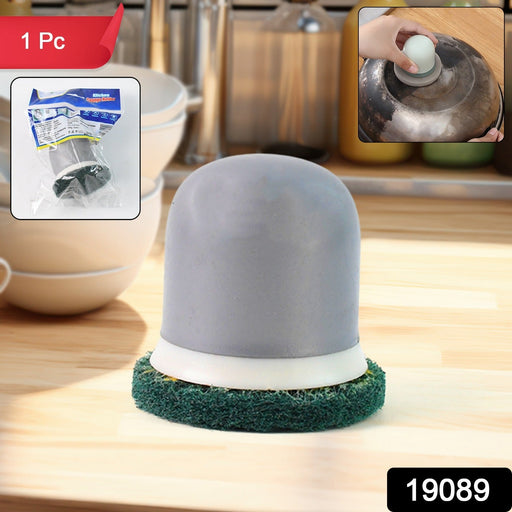 Durable abrasive kitchen scrub pad removing burnt stains