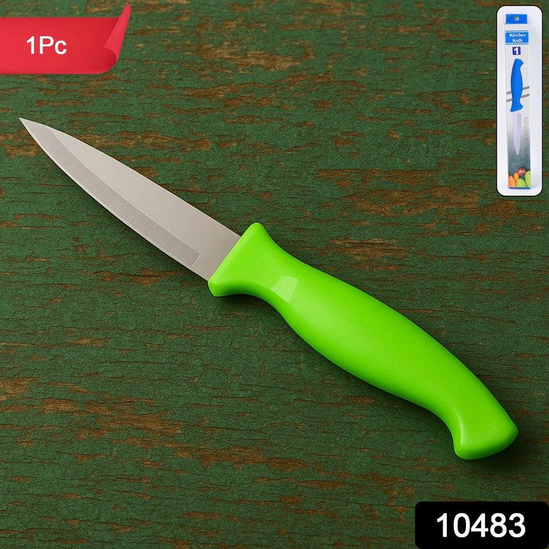Kitchen knife with ergonomic non-slip grip for safe slicing