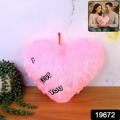 Decorative heart shaped plush cushion for romantic home decor