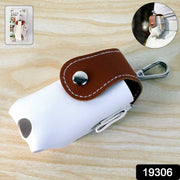 Golf tees holder pouch clipped to golf bag with a carabiner for easy access