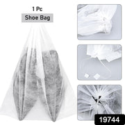 Close-up of durable non-woven fabric shoe storage bag