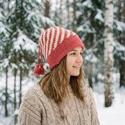 Stylish winter woolen knitted cap for men and women with pom-pom detail